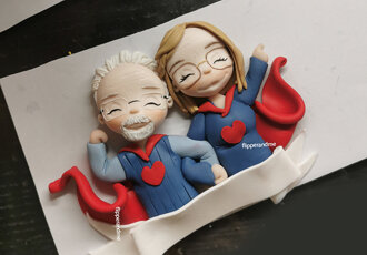 ritratto personalizzato cartoon nonni flipperandme