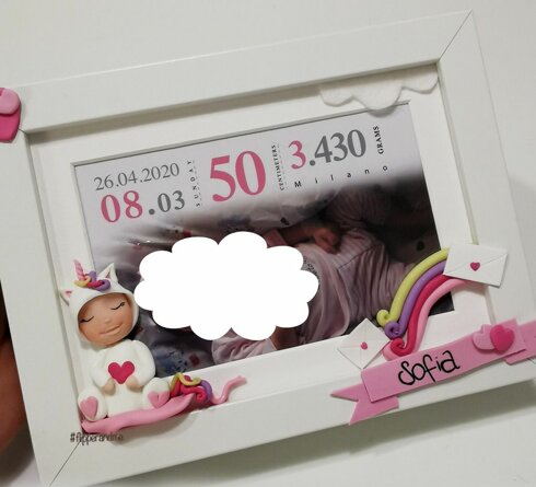 cornice nascita small arcobaleno cornice nascita small arcobaleno