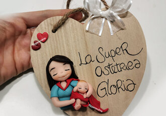 ritratto personalizzato cartoon ostetrica flipperandme