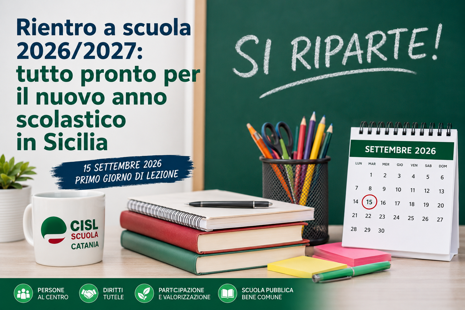 Rientro a scuola 2026/2027 tutto pronto per il nuovo anno scolastico in Sicilia