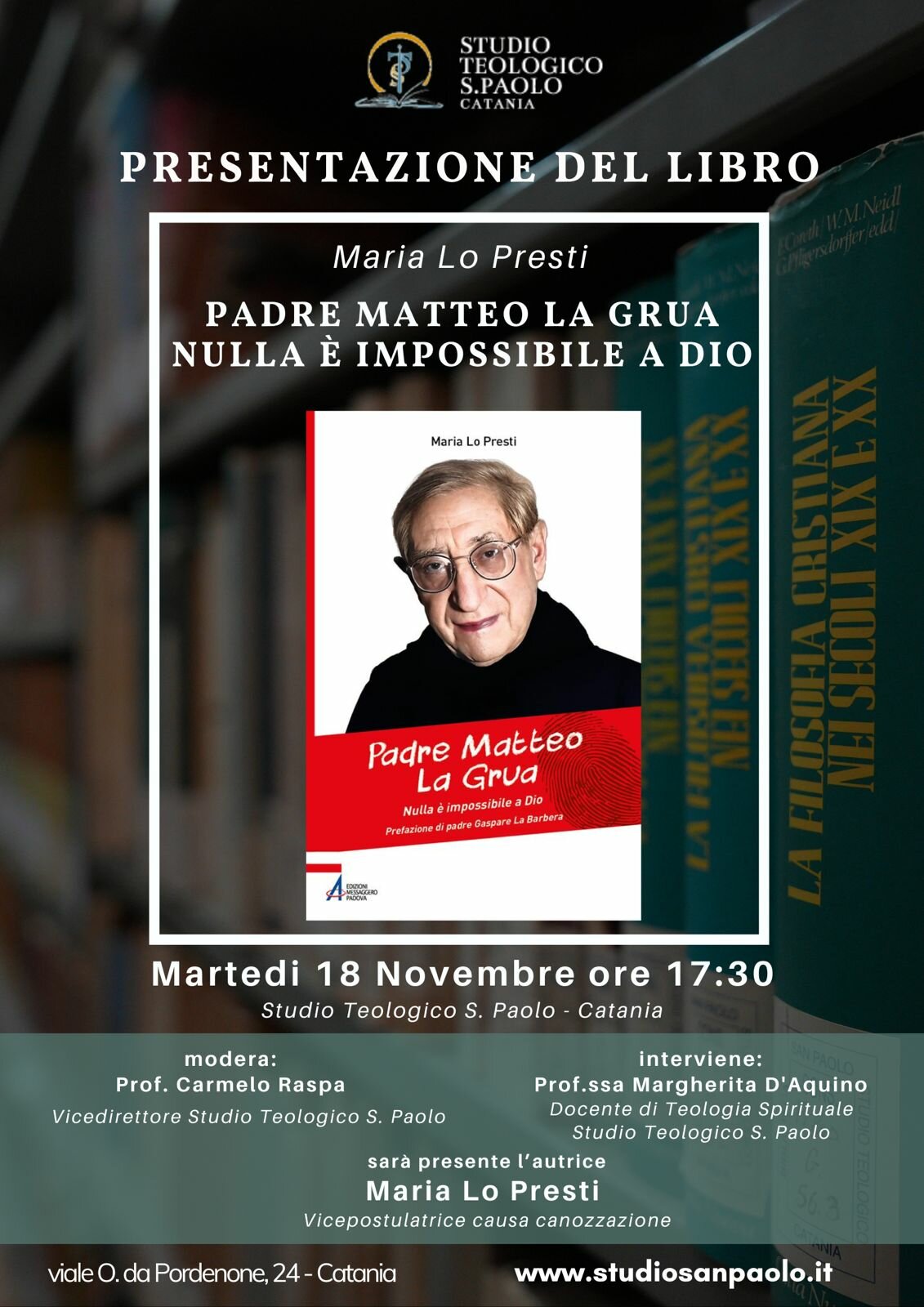 Presentazione libro su Padre Matteo La Grua