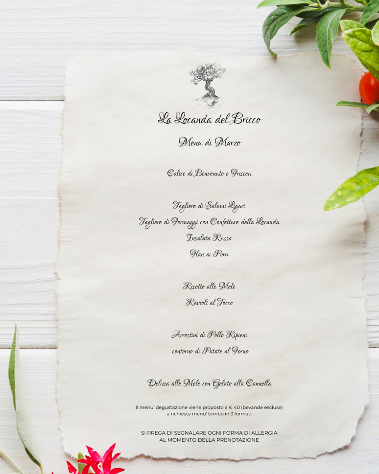 menu di marzo