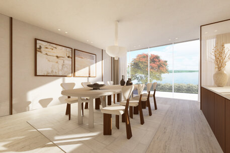 interior japandi villa france neutral tones earthy colors