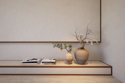 interior japandi villa france neutral tones earthy colors