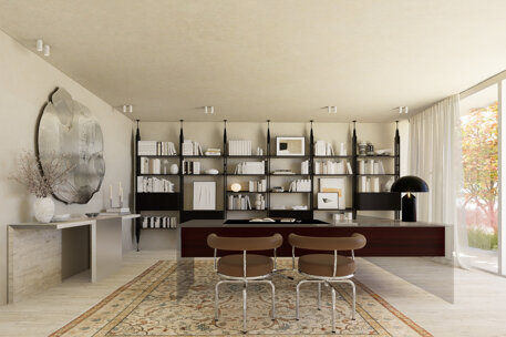 interior japandi villa france neutral tones earthy colors