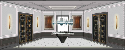 Concept elaboration sketch supplier coordination design luxury villa saudi arabia