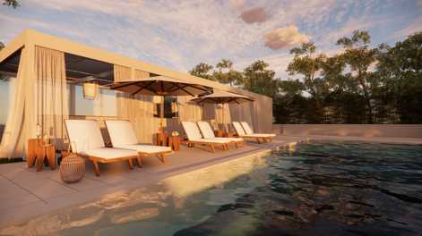 Outdoor swimming pool design for hotel cristallo italy