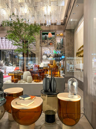 Enea Outside In retail store setup Winter/ autumn by Chiara Butti Studio