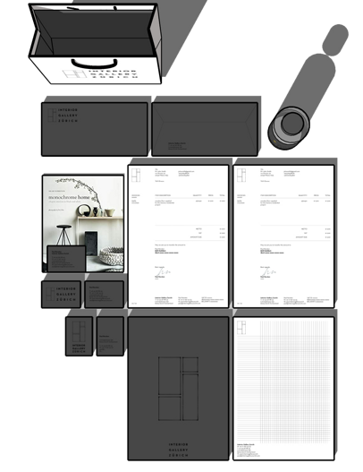 Concept visual identity for interior gallery zurich