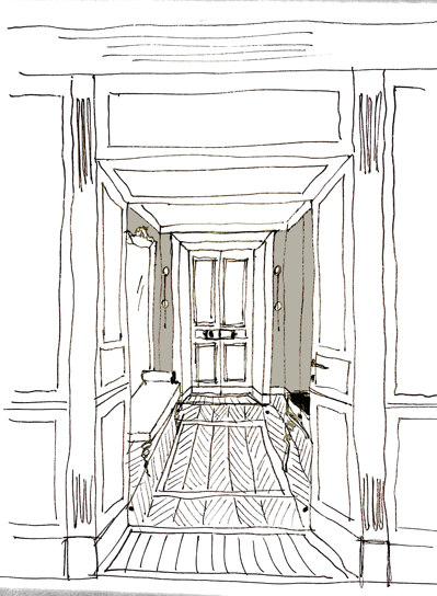 Concept elaboration sketch supplier coordination design luxury villa saudi arabia