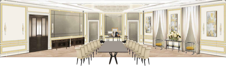 Concept elaboration sketch supplier coordination design luxury villa saudi arabia