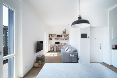 concept and design of a young couple apartment in milan