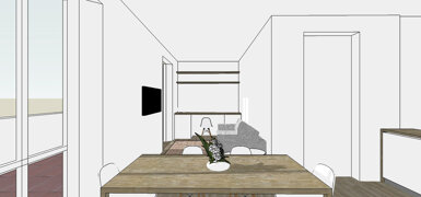 concept and design of a young couple apartment in milan