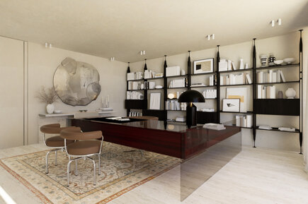 interior japandi villa france neutral tones earthy colors