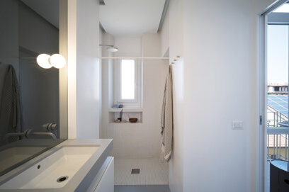 concept and design of a young couple apartment in milan