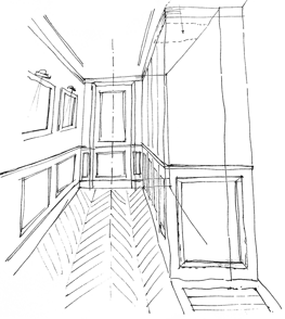 Concept elaboration sketch supplier coordination design luxury villa saudi arabia