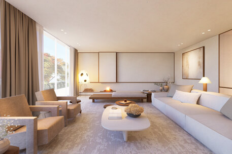 interior japandi villa france neutral tones earthy colors