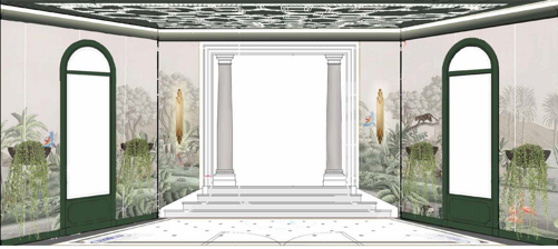 Concept elaboration sketch supplier coordination design luxury villa saudi arabia