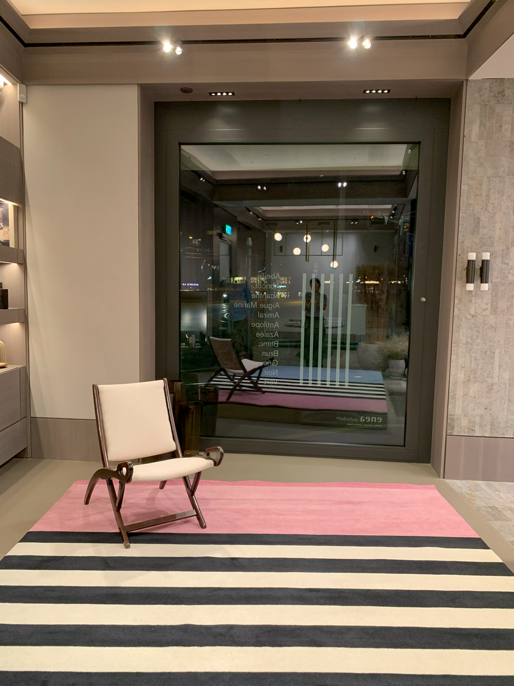 In collaboration with Enea GmpH and CC-Tapis, Chiara Butti designed the exhibition of CC-tapis collection by Charlotte Perriand
