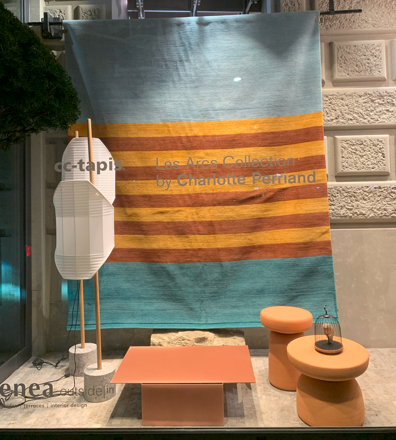 In collaboration with Enea GmpH and CC-Tapis, Chiara Butti designed the exhibition of CC-tapis collection by Charlotte Perriand