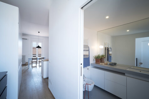 concept and design of a young couple apartment in milan