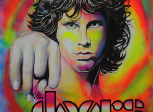 Dipinto di Jim Morrison realizzato da Massimo Paravani con cromatismo emozionale