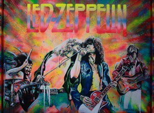 Opera ispirata ai Led Zeppelin realizzata da Massimo Paravani in stile cromatismo emozionale