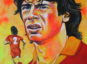 Ritratto di Sebino Nela realizzato da Massimo Paravani con cromatismo emozionale