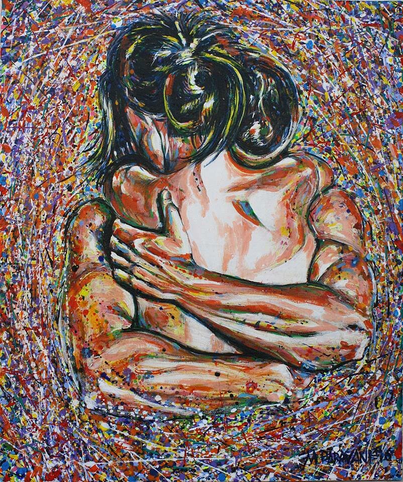 "Il centro del mondo" dipinto di Massimo Paravani