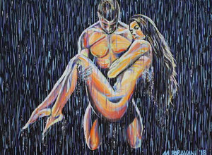 Social-themed artwork against violence against women, 