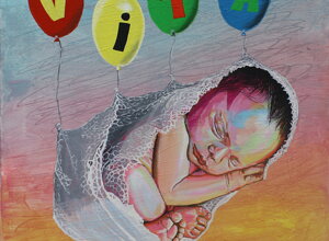 Evocative painting entitled 