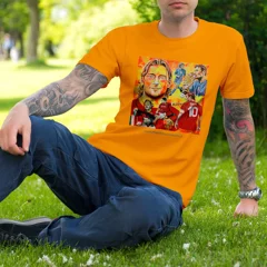 T-Shirt unisex ispirata al mio dipinto su Francesco Totti in vendita sul mio Official Store