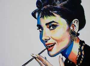 Dipinto Audrey Hepburn pop art - Massimo Paravani Dipinto Audrey Hepburn pop art - Massimo Paravani