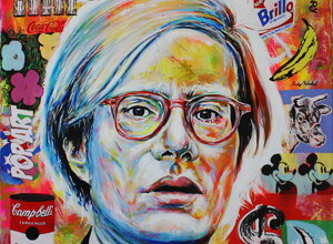 Opera ispirata ad Andy Warhol dipinta da Massimo Paravani con cromatismo emozionale Opera ispirata ad Andy Warhol dipinta da Massimo Paravani con cromatismo emozionale