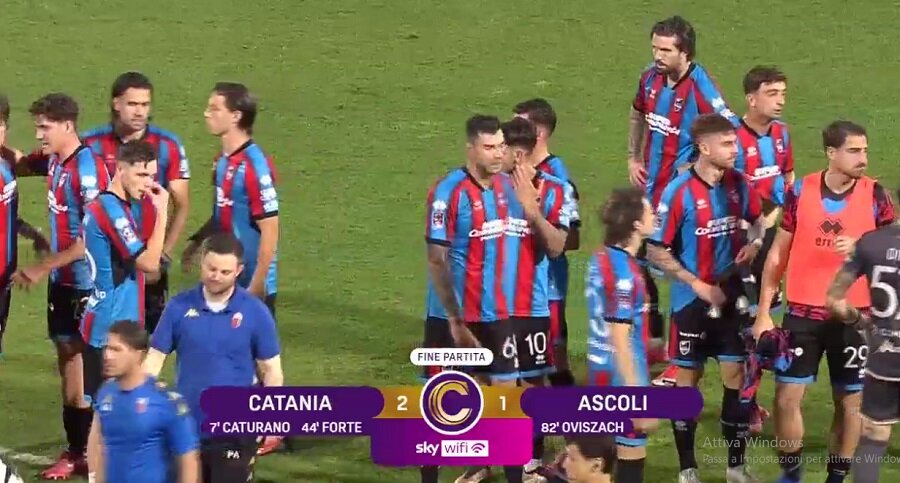 Ritorno semifinale play off serie C, il Catania vince 2-1 ma viene eliminato dall'Ascoli
