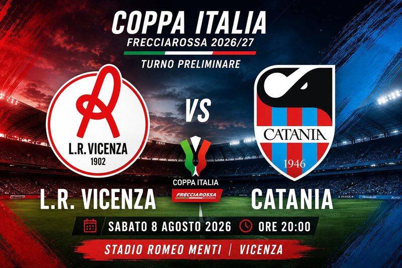 Coppa Italia Frecciarossa - Turno preliminare, il Catania stasera in casa del Vicenza Coppa Italia Frecciarossa - Turno preliminare, il Catania stasera in casa del Vicenza