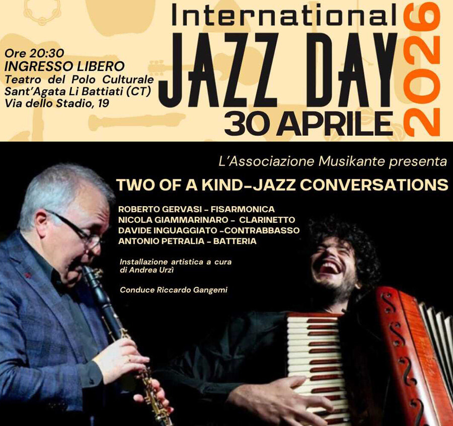 Domani 30 aprile a Sant&rsquo;Agata Li Battiati l&rsquo;International Jazz Day 2026
