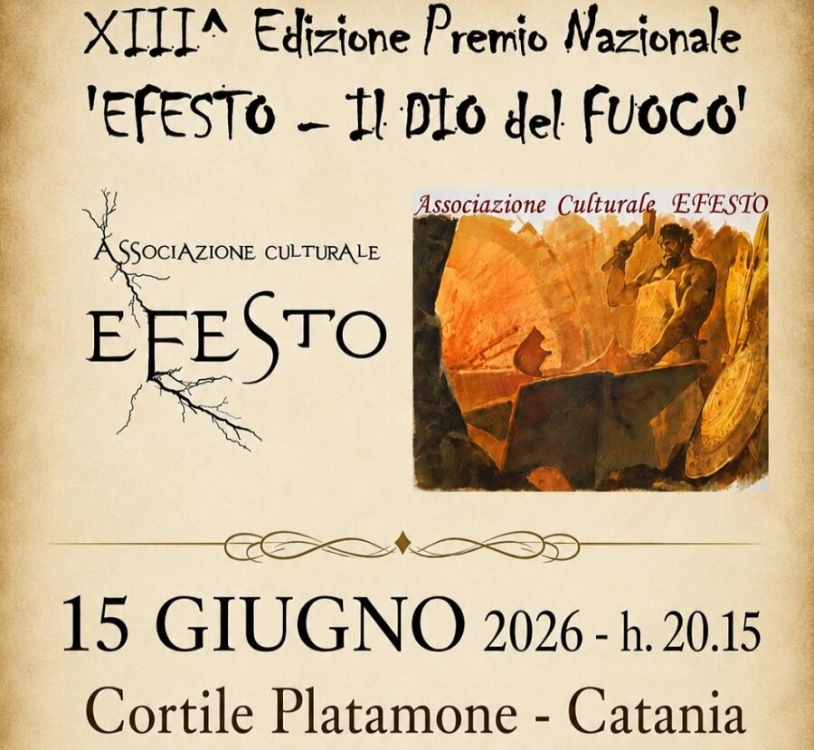 A Catania via alla cerimonia di premiazione della XIII edizione del Premio Efesto A Catania via alla cerimonia di premiazione della XIII edizione del Premio Efesto
