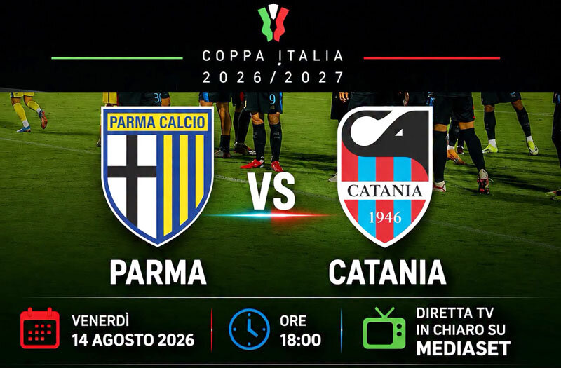 Coppa Italia Freccia Rossa, oggi alle 18.00 il Catania, al 'Tardini', sfida il Parma