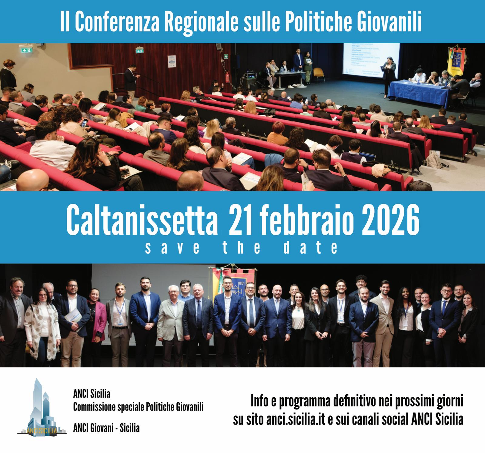 Anci Sicilia, a Caltanissetta la Conferenza Regionale sulle Politiche Giovanili