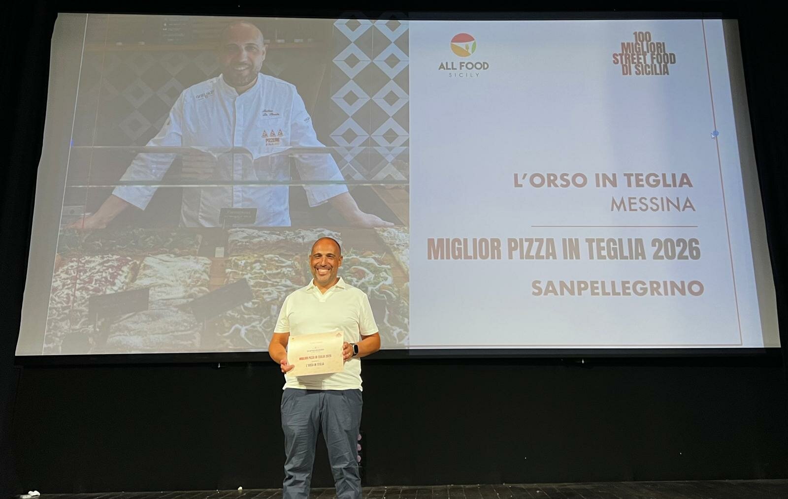 L&rsquo;Orso in Teglia di Messina migliore pizza della Sicilia per Sanpellegrino