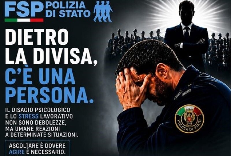 Domani convegno 'Dietro la divisa c’è una persona. Le cause del disagio psicologico nei luoghi di lavoro e l’importanza del valore umano'