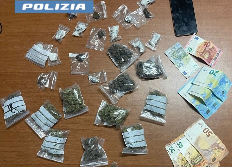 Controlli antidroga della Polizia di Stato, tre arresti, sequestrate marijuana e hashish
