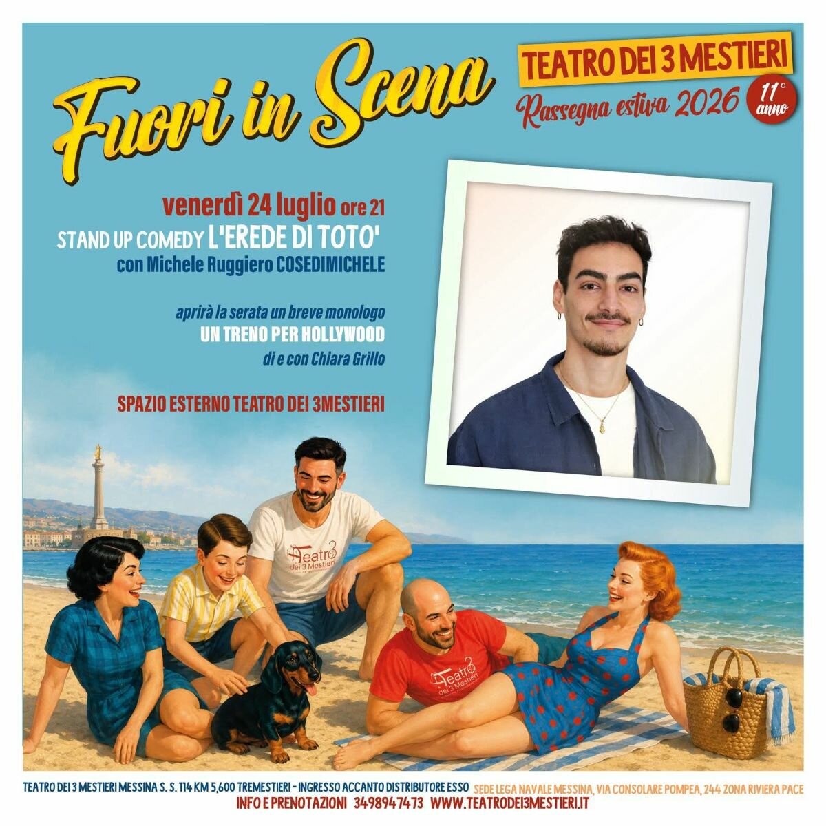 Fuori in Scena 2026: al Teatro dei 3 Mestieri di Messina Cosedimichele con "L'erede di Tot&ograve;"