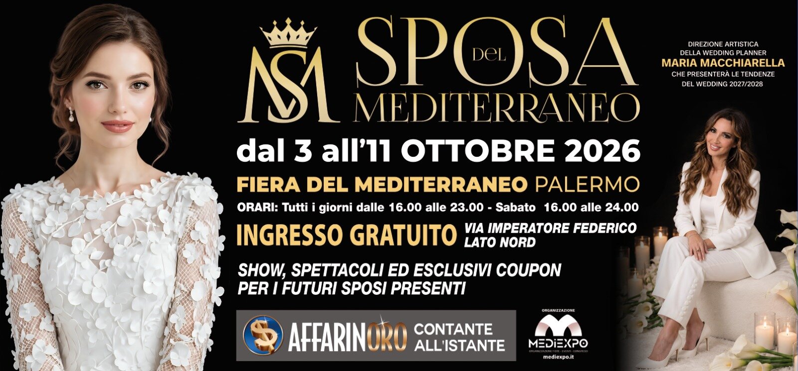Sposa del Mediterraneo 2026 a Palermo Sposa del Mediterraneo 2026 a Palermo