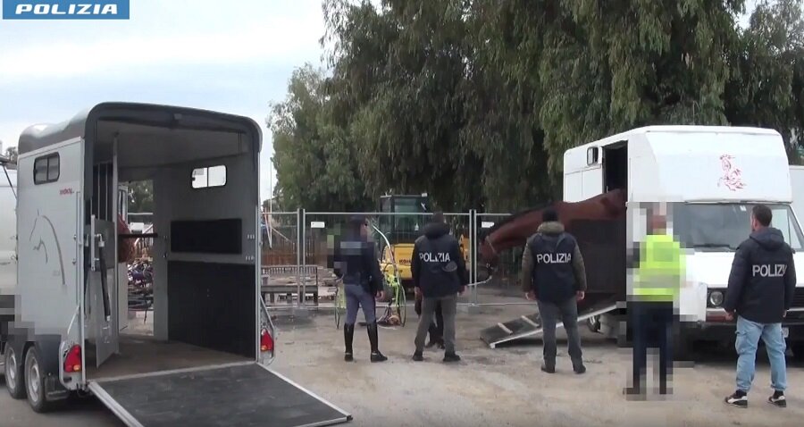 Corsa clandestina di cavalli a Camporotondo Etneo