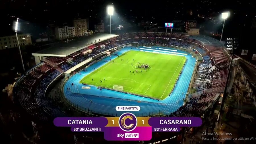 Solo un pareggio (1-1) al Massimino per il Catania di Viali contro il Casarano