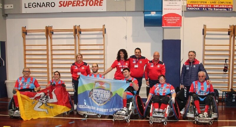 Wheelchair Rugby Catania, il team di coach Seminara ha fatto il pieno di esperienza a Padova