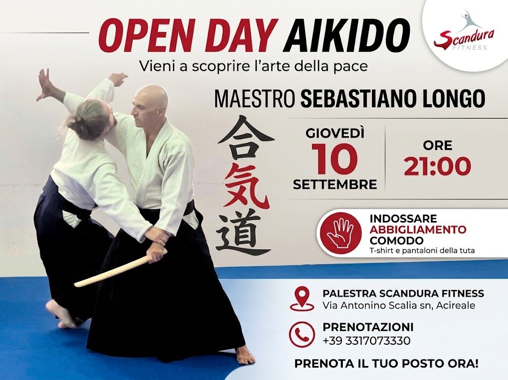 L’Arte dell’Armonia ripartirà ad Acireale: Open Day di Aikido con il Maestro Sebastiano Longo L’Arte dell’Armonia ripartirà ad Acireale: Open Day di Aikido con il Maestro Sebastiano Longo