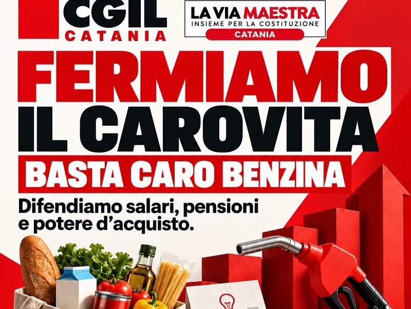 CGIL, 'Fermiamo il carovita', il 13 ottobre mobilitazione provinciale e corteo